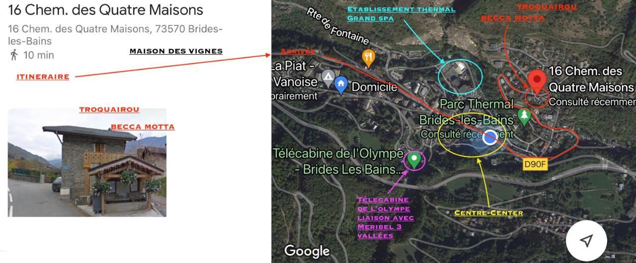 Maison Des Vignes- Troquairou Et Becca Motta Brides-les-Bains Eksteriør bilde